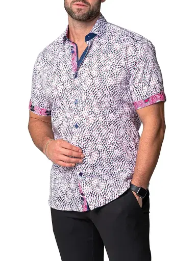 Maceoo Men's Galileo Pool Shirt - Pink - Size Small | Thumbnail 9