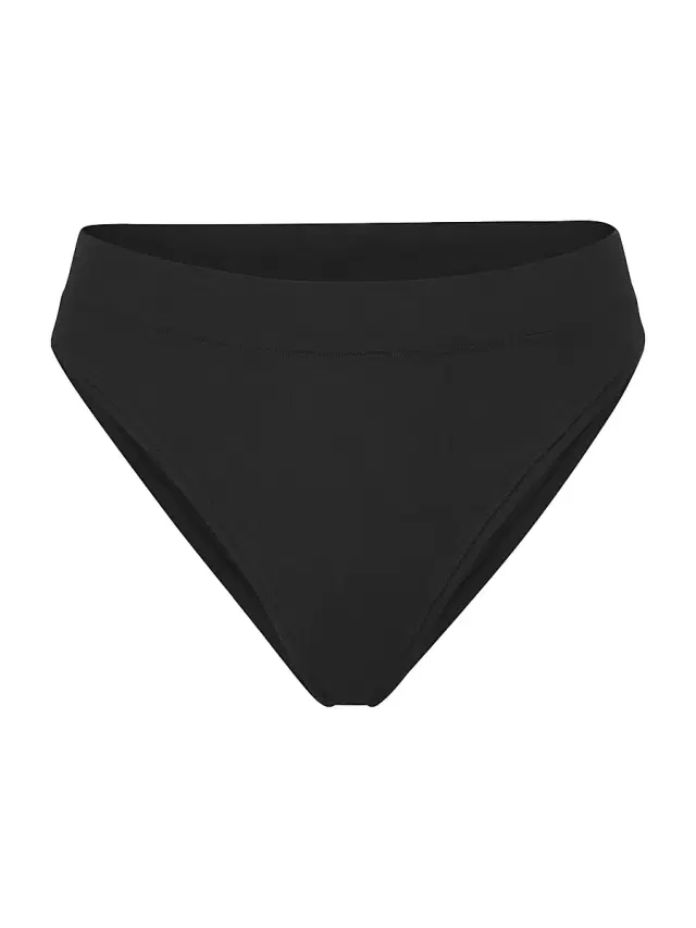 SKIMS Women's Cotton Jersey Cheeky Tanga - Soot