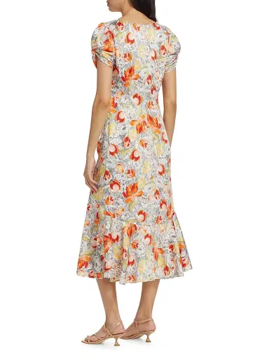 Cinq à Sept Women's Linework Floral Walker Dress - Multi | Thumbnail 5