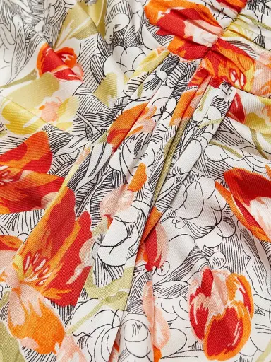 Cinq à Sept Women's Linework Floral Walker Dress - Multi | Thumbnail 7