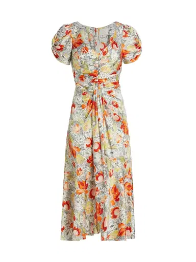 Cinq à Sept Women's Linework Floral Walker Dress - Multi | Thumbnail 1