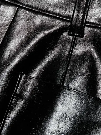 Cinq à Sept Women's Tade Patent Faux Leather Miniskirt - Black | Thumbnail 7