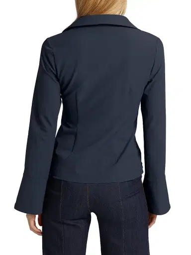 Cinq à Sept Women's Mckenna Twist-Front Blouse - Shadow | Thumbnail 5