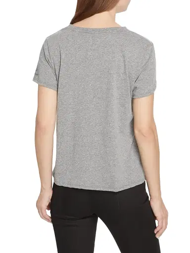 Cinq à Sept Women's Bonjour Y'all Graphic T-Shirt - Heather Grey Black | Thumbnail 5