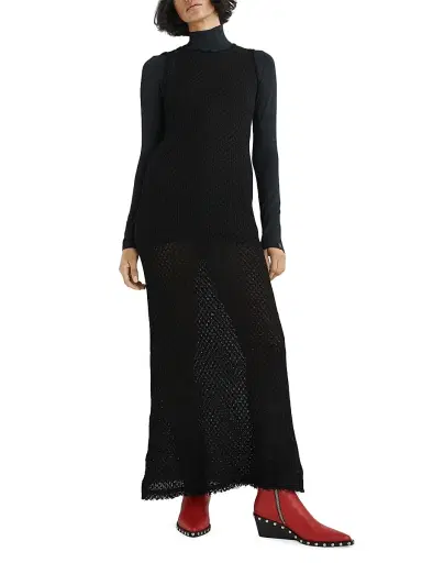 rag & bone Women's Carine Knit Maxi Dress - Black | Thumbnail 2 rag & bone Women's Carine Knit Maxi Dress - Black | Thumbnail 2
