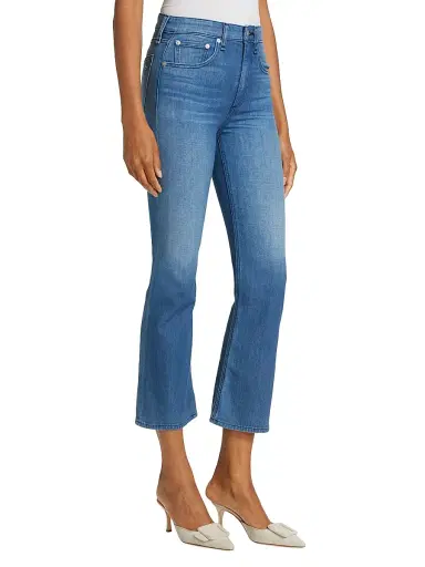 rag & bone Women's Nina High-Rise Stretch Flare Ankle Jeans - Poppy | Thumbnail 4 rag & bone Women's Nina High-Rise Stretch Flare Ankle Jeans - Poppy | Thumbnail 4