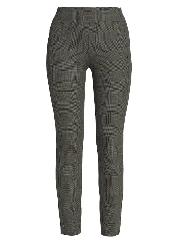 rag & bone Women's Simone Plaid Slim Pants - Green Plaid