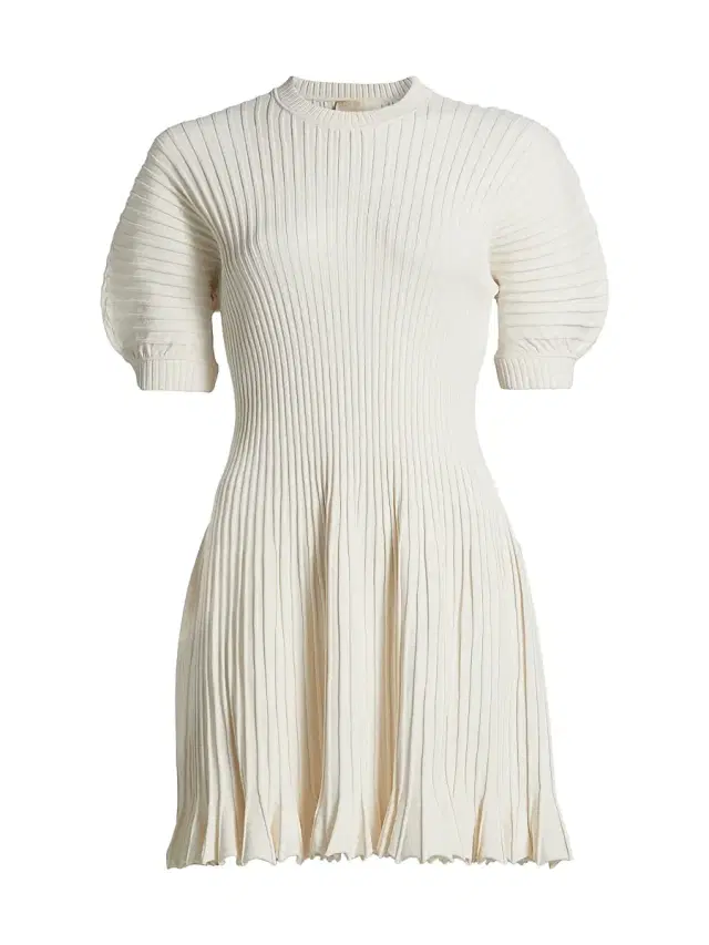 Ulla Johnson Women's Talie Rib-Knit Minidress - Cowrie