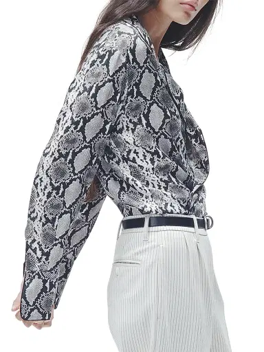 rag & bone Women's Aurora Snake Silk-Blend Shirt - Snake Print | Thumbnail 4 rag & bone Women's Aurora Snake Silk-Blend Shirt - Snake Print | Thumbnail 4