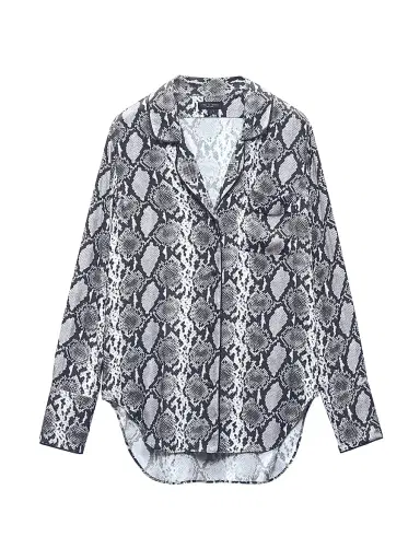 rag & bone Women's Aurora Snake Silk-Blend Shirt - Snake Print | Thumbnail 1 rag & bone Women's Aurora Snake Silk-Blend Shirt - Snake Print | Thumbnail 1