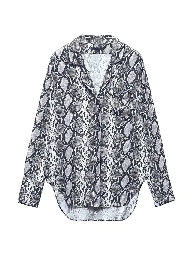 rag & bone Women's Aurora Snake Silk-Blend Shirt - Snake Print
