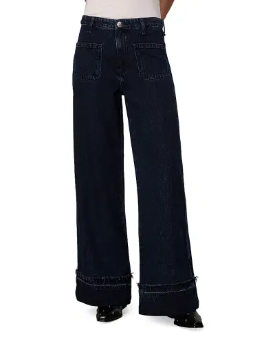 rag & bone Women's Marina Denim Mid-Rise Wide-Leg Jeans - Elenna | Thumbnail 3 rag & bone Women's Marina Denim Mid-Rise Wide-Leg Jeans - Elenna | Thumbnail 3