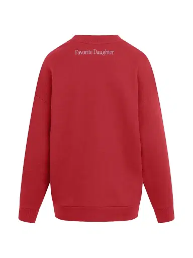 Favorite Daughter Women's Go Sports Crewneck Sweatshirt - Red - Size XS | Thumbnail 3