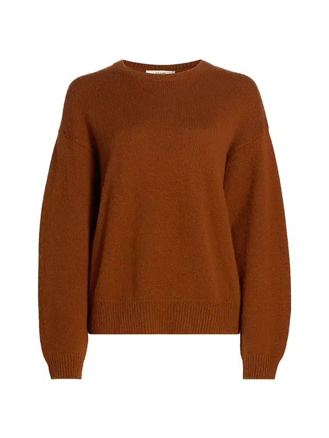FRAME Women's Cashmere Crewneck Sweater - Rust