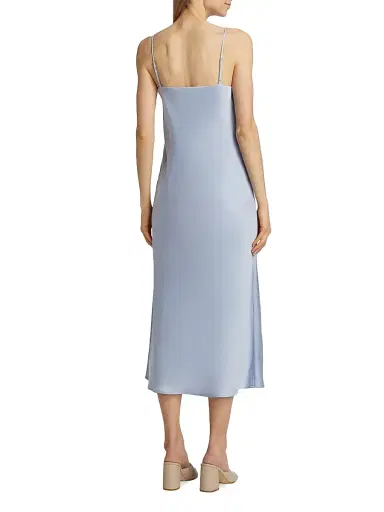Wayf Women's Bailey Satin Rosette Midi-Dress | Thumbnail 5