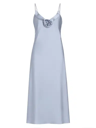 Wayf Women's Bailey Satin Rosette Midi-Dress | Thumbnail 1