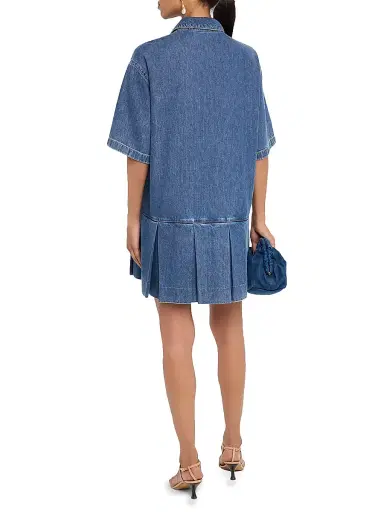 Frame Women's The Tennis Denim Minidress - Blue - Size XL | Thumbnail 4 Frame Women's The Tennis Denim Minidress - Blue - Size XL | Thumbnail 4