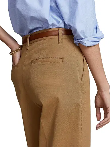Polo Ralph Lauren Women's Cropped Stretch-Cotton Wide-Leg Pant - Khaki | Thumbnail 8 Polo Ralph Lauren Women's Cropped Stretch-Cotton Wide-Leg Pant - Khaki | Thumbnail 8