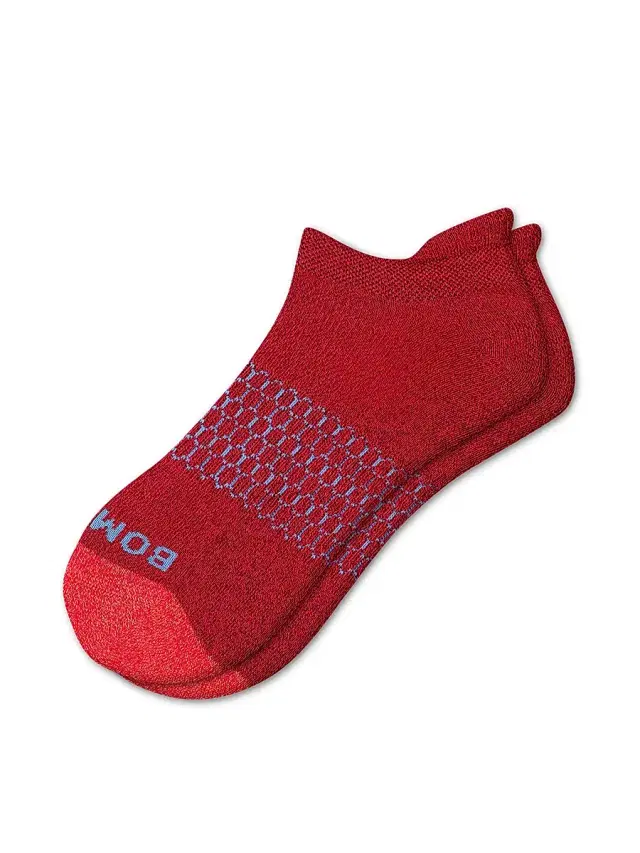 Bombas Women's Donegal Tonal Ankle Socks - Maroon Red Sky