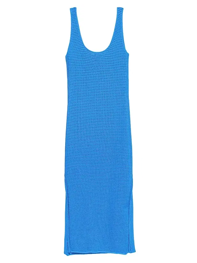 FRAME Women's Crochet Midi Dress - Provence Blue