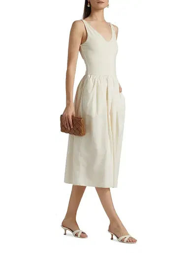 RAILS Women's Franca Jersey Midi-Dress - Ivory - Size XS | Thumbnail 2