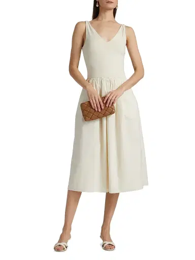 RAILS Women's Franca Jersey Midi-Dress - Ivory - Size XS | Thumbnail 3