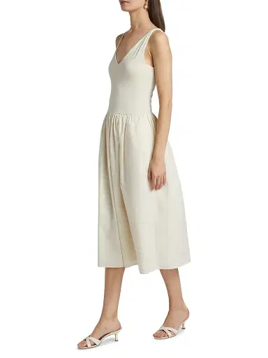 RAILS Women's Franca Jersey Midi-Dress - Ivory - Size XS | Thumbnail 4