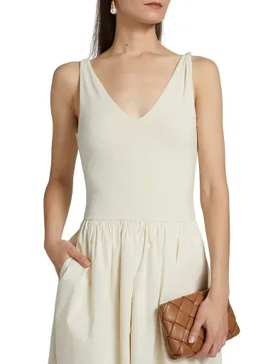 RAILS Women's Franca Jersey Midi-Dress - Ivory - Size XS | Thumbnail 6
