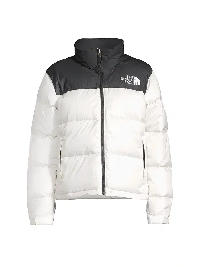 The North Face Women's Retro Nuptse Colorblocked Down Jacket - Gardenia White