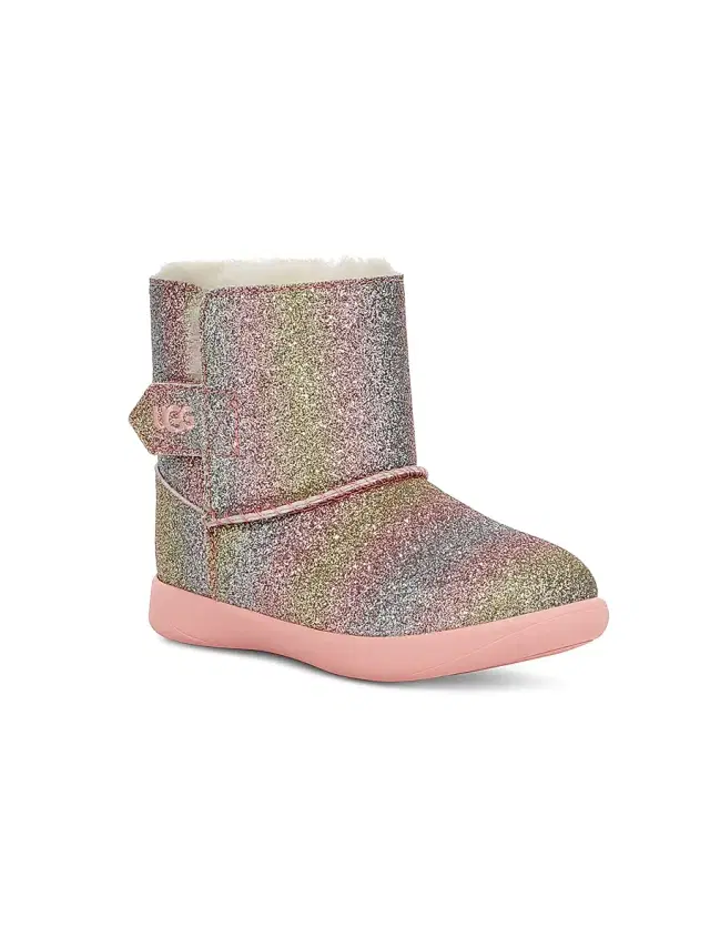 UGG Baby Girl's Keelan Ombré Glitter Boots - Metallic Rainbow 2 (Baby)