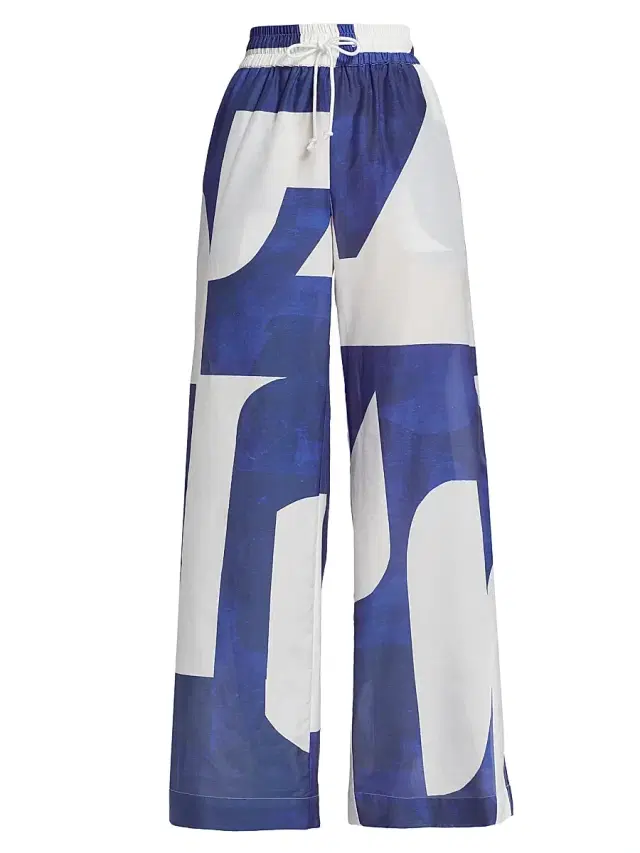 FRAME Women's Drawstring Lounge Pants - Ultramarine Multi
