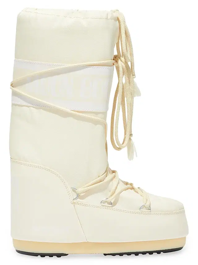 Moon Boot Men's Unisex Icon Nylon Boots - Cream