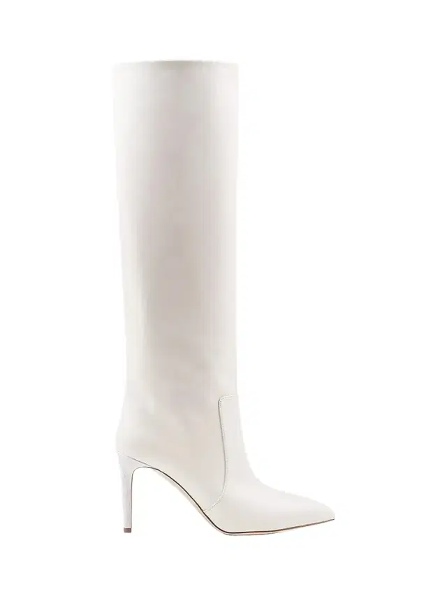 Paris Texas Women's Knee-High Leather Stiletto Boots - Vanilla