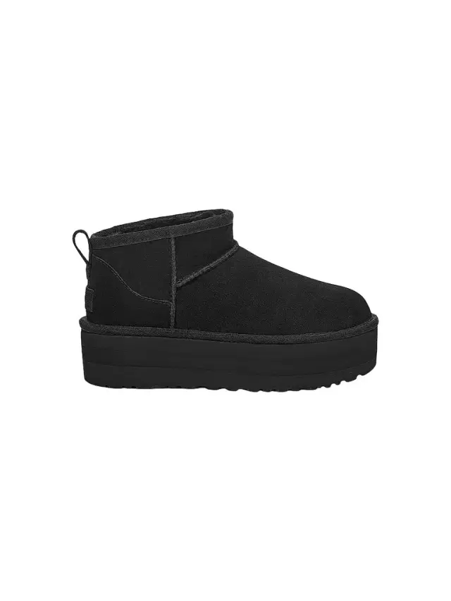 UGG Women's Classic Ultra MN 50MM Suede Platform Boots - Black