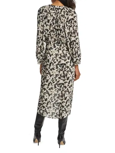 RAILS Women's Tyra Tie-Waist Print Midi-Dress - Blurred Cheetah - Size XS | Thumbnail 5