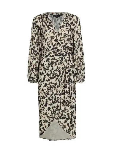 RAILS Women's Tyra Tie-Waist Print Midi-Dress - Blurred Cheetah - Size XS | Thumbnail 1