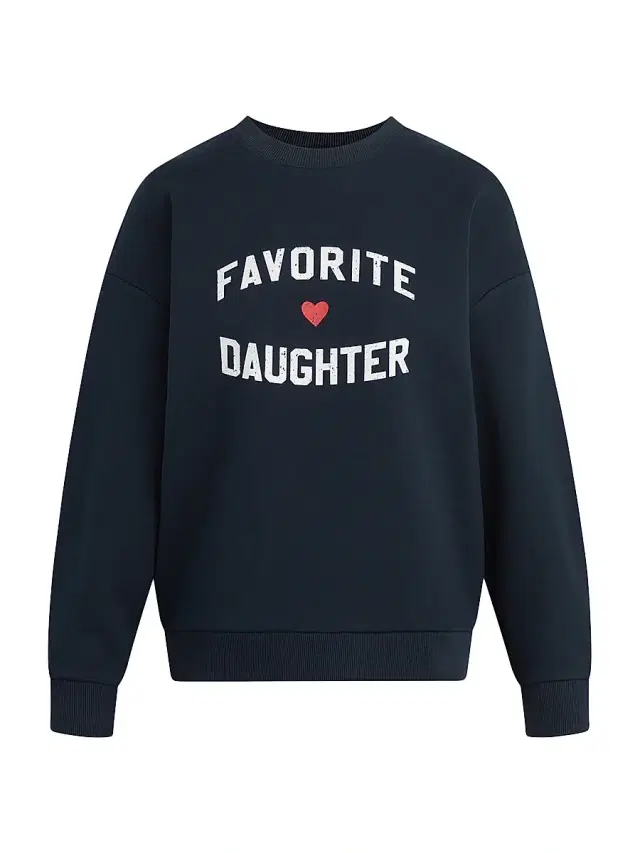 Favorite Daughter Women's  Heart Logo Sweatshirt - Navy