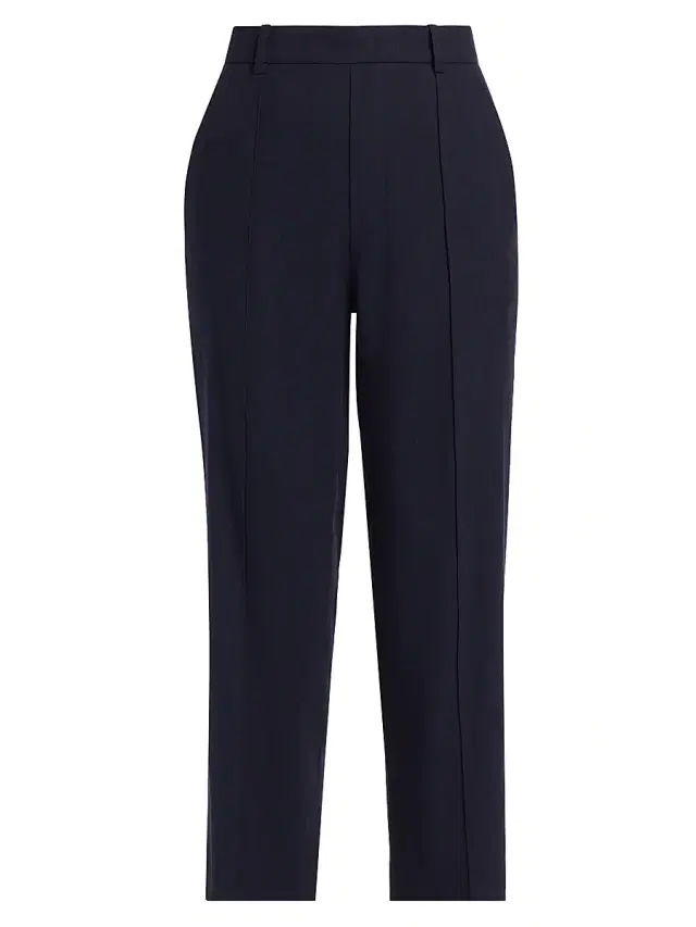 Vince Women's Grace Tapered Mid-Rise Linen-Blend Pants - Coastal