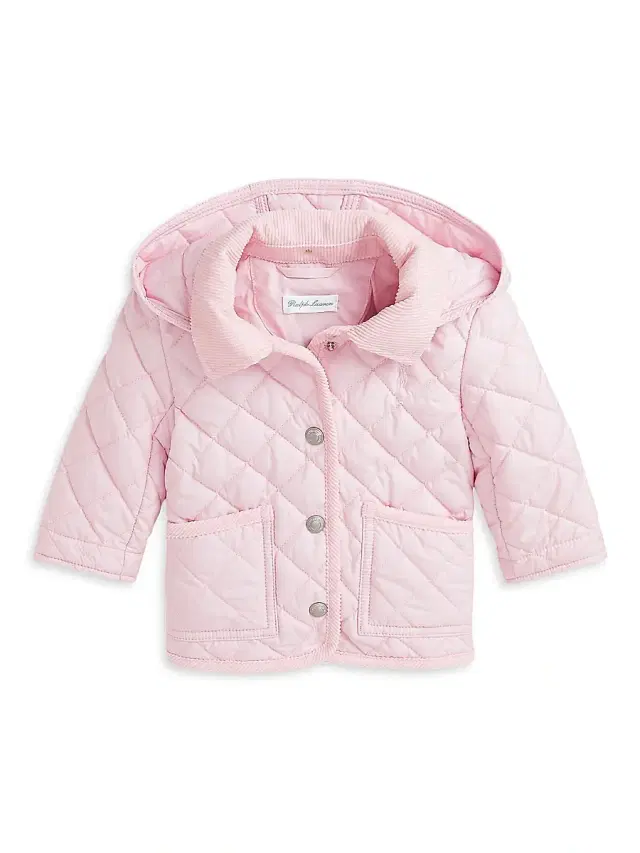 Polo Ralph Lauren Baby Girl's Quilted Hooded Jacket - Hint Of Pink 9 Months
