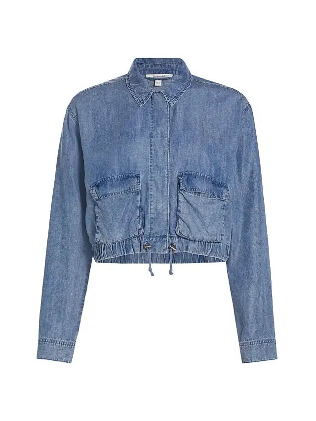 Splendid Women's Breck Cropped Chambray Jacket - Indigo