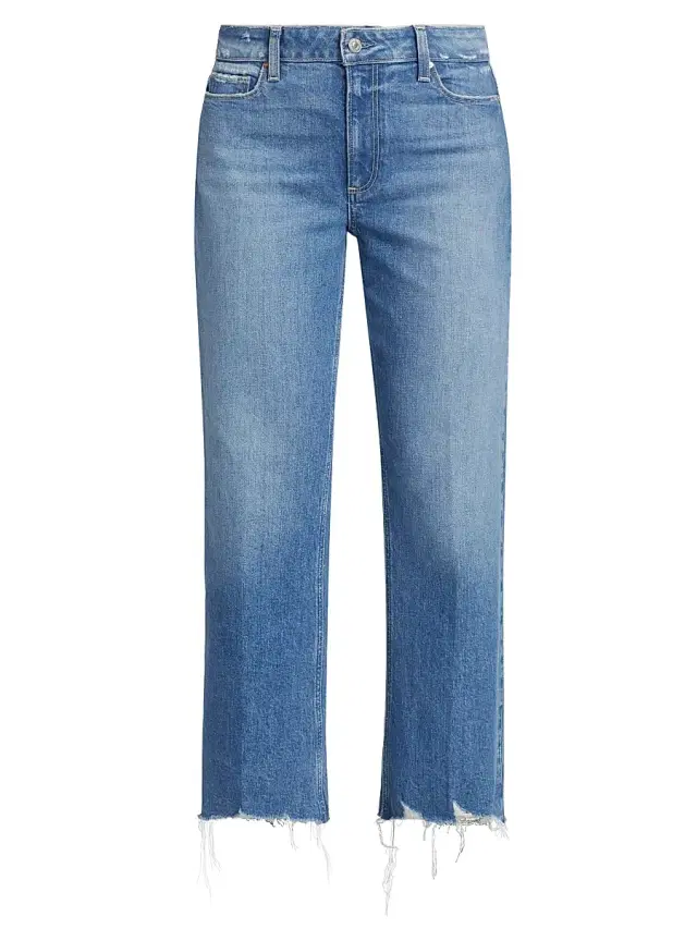 Paige Women's Leenah Straight-Leg Cropped Jeans - Charming With Allegro Hem