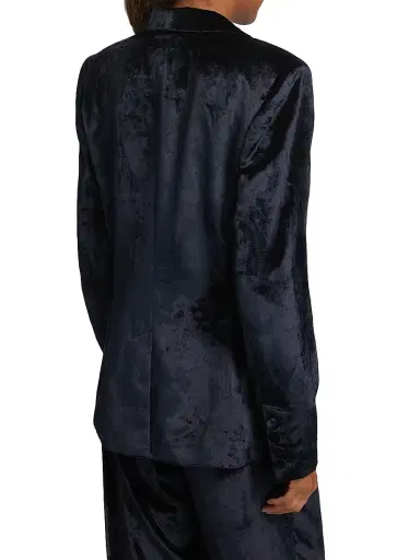 PAIGE Women's Kriselle Velvet Blazer - Midnight | Thumbnail 5