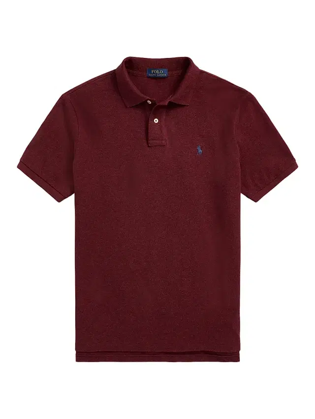Polo Ralph Lauren Men's Basic Custom Slim-Fit Mesh Polo Shirt - Spring Wine