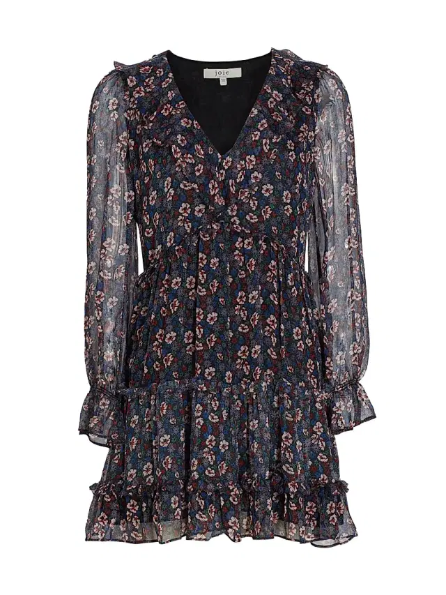 Joie Women's Adanson Silk Minidress - Caviar Multi