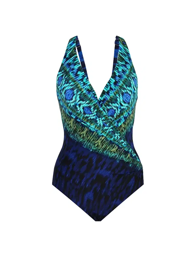 Miraclesuit Swim Women's Alhambra Wrapsody One-Piece Swimsuit - Blue Multi