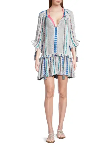 Ramy Brook Women's Aspyn Striped Tassel Minidress | Thumbnail 2 Ramy Brook Women's Aspyn Striped Tassel Minidress | Thumbnail 2