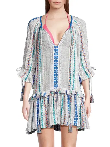 Ramy Brook Women's Aspyn Striped Tassel Minidress | Thumbnail 3 Ramy Brook Women's Aspyn Striped Tassel Minidress | Thumbnail 3