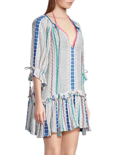 Ramy Brook Women's Aspyn Striped Tassel Minidress | Thumbnail 4 Ramy Brook Women's Aspyn Striped Tassel Minidress | Thumbnail 4