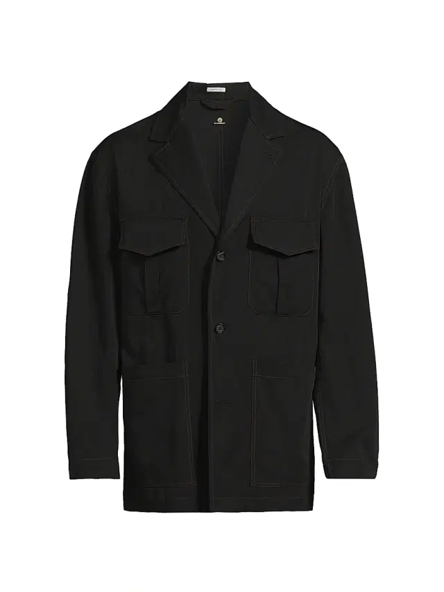McQueen Men's Deconstructed Wool Jacket - Black