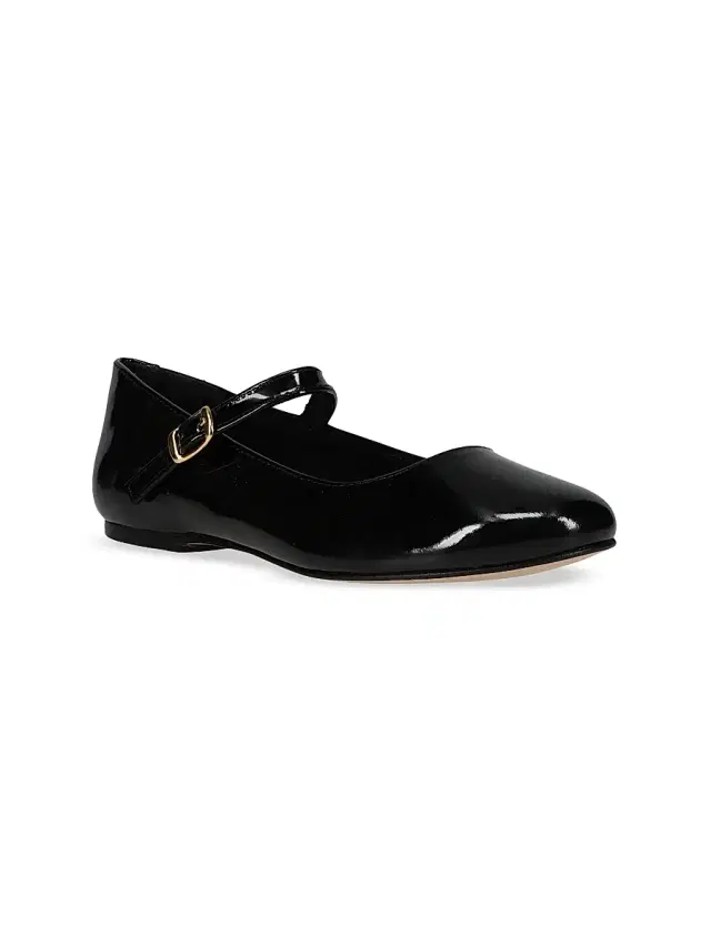 Polo Ralph Lauren Little Girl's & Girl's Kinslee Patent Leather Mary Jane Flats - Black 4 (Child)